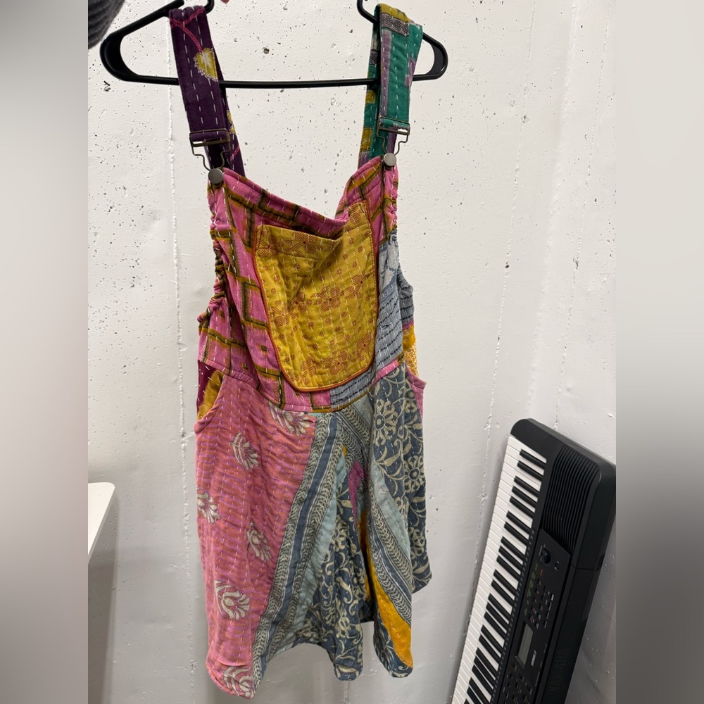 Karma Nepal Kantha Patchwork Romper - image 1